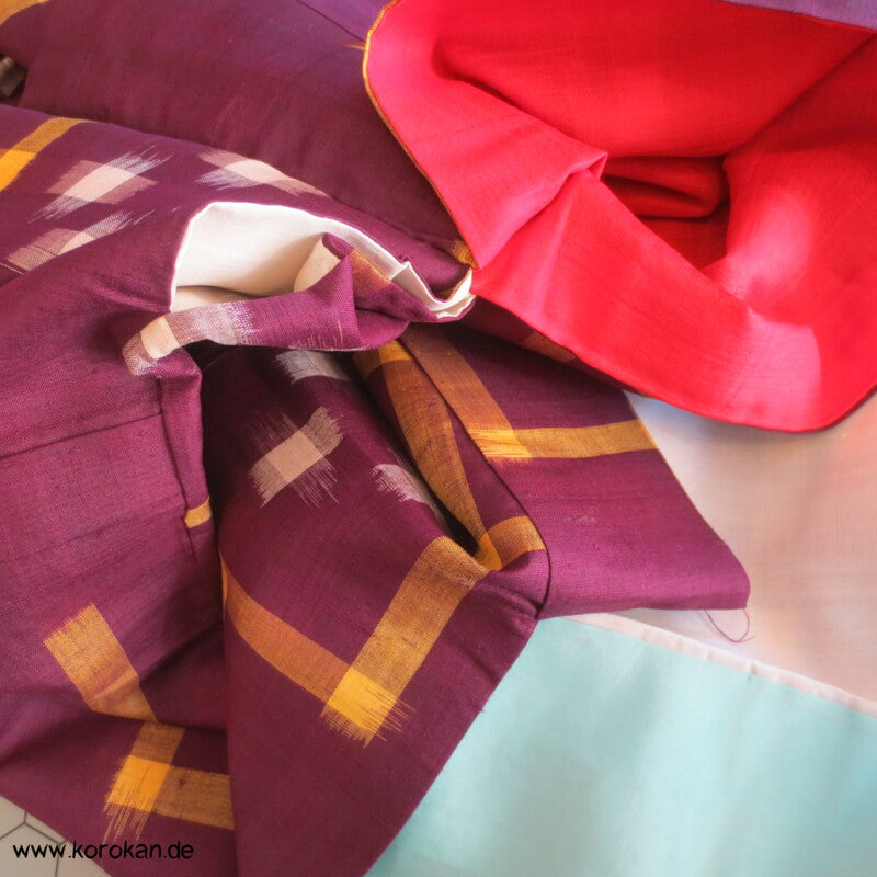 Japan Art Deco Rechtecke Meisen Seiden Kimono, neu aber beschädigt
