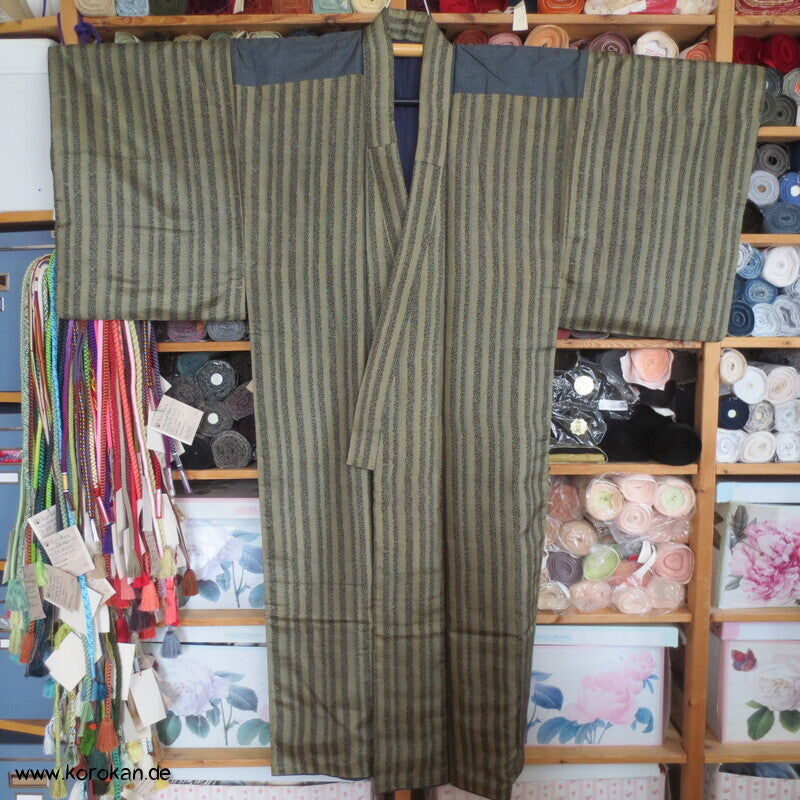 gestreifter Seiden Honan homemade Kimono