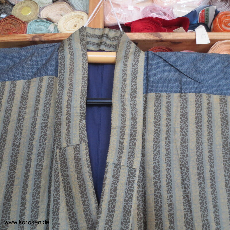 gestreifter Seiden Honan homemade Kimono
