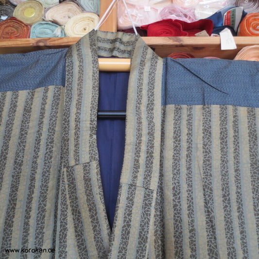 gestreifter Seiden Honan homemade Kimono