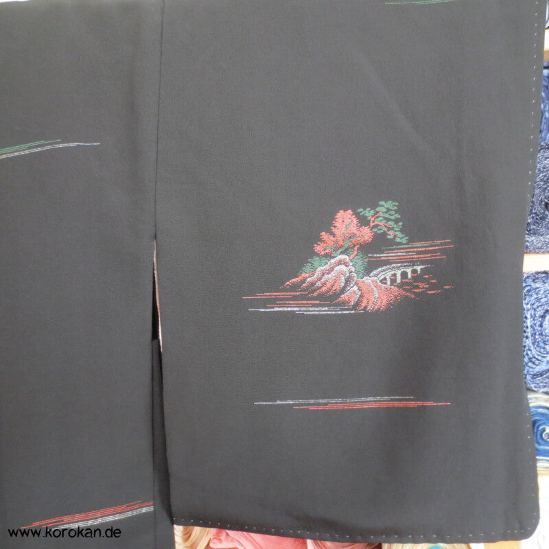 Urushi - Landschaft Haori Seiden Kimono Jacke