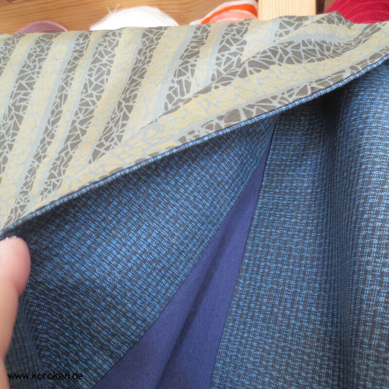 gestreifter Seiden Honan homemade Kimono