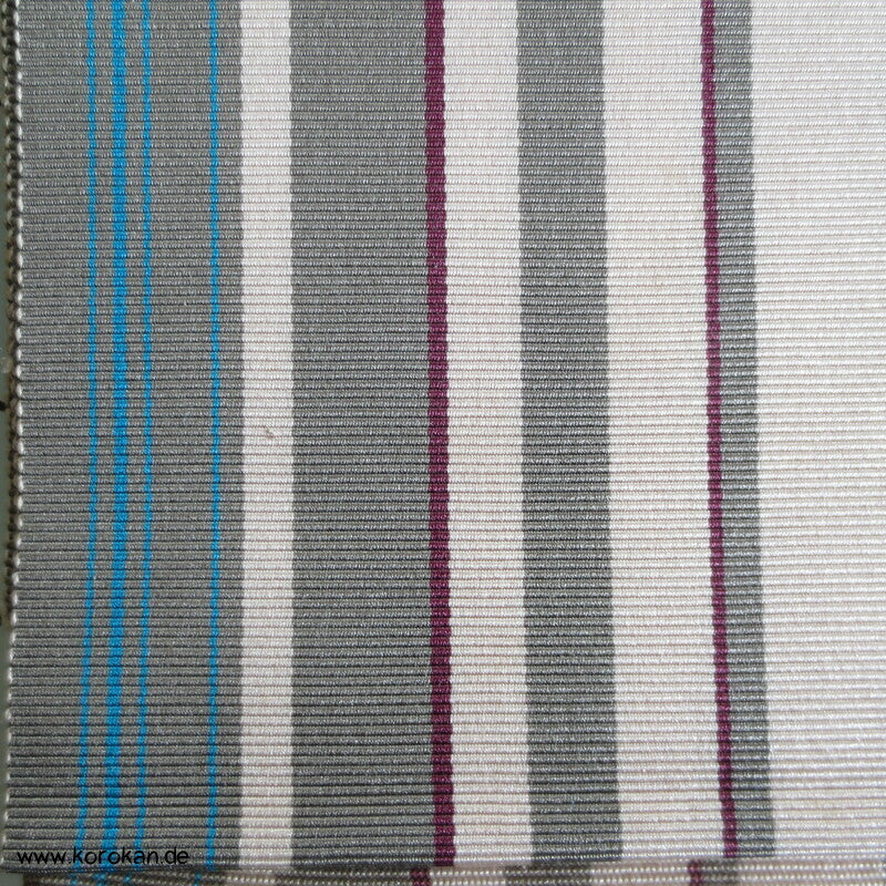 gestreifter Seidenrips Hanhaba Obi / Date Jime