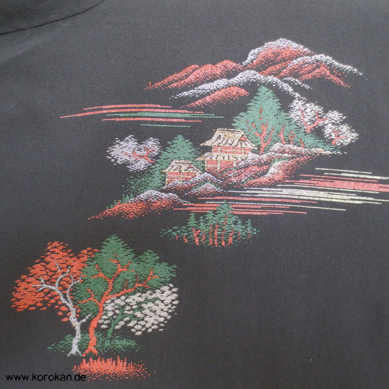Urushi - Landschaft Haori Seiden Kimono Jacke