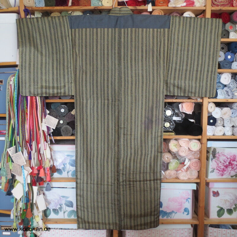 gestreifter Seiden Honan homemade Kimono