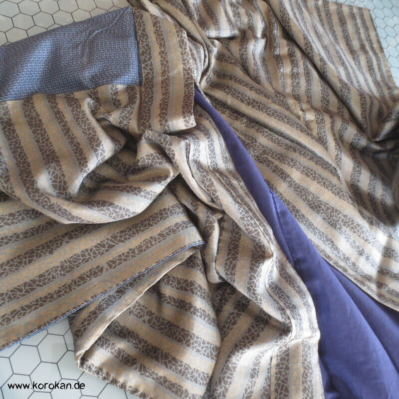 gestreifter Seiden Honan homemade Kimono