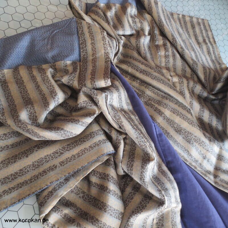 gestreifter Seiden Honan homemade Kimono