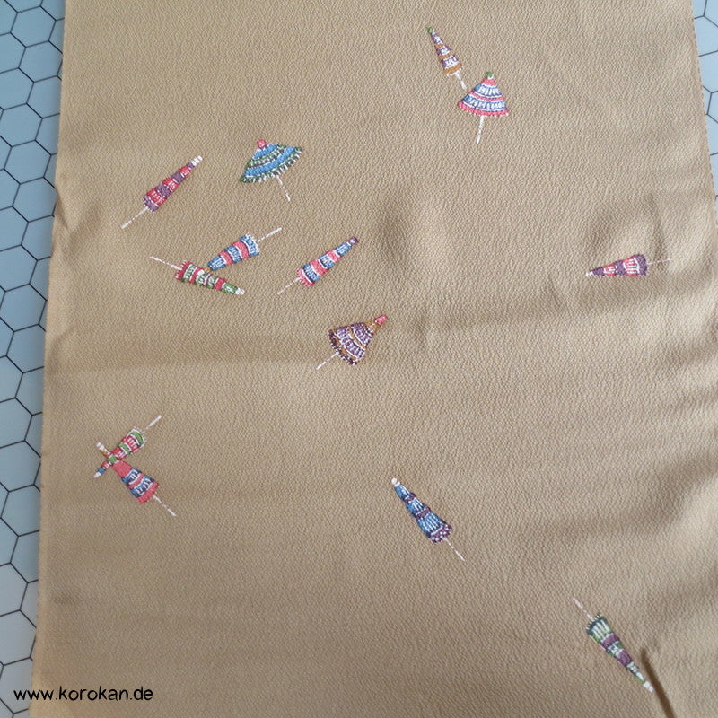 Papierschirme Chirimen Crepe Kimono Seide