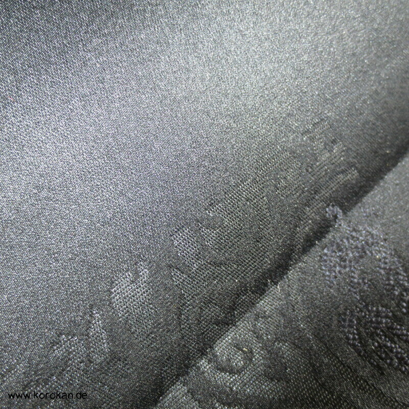 schwarz gewebte Musterwelle Kuro Fukuro Obi Kimonogürtel