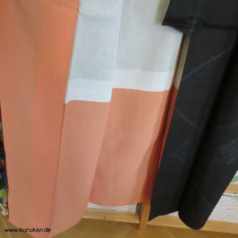 japanischer Wellen, Diamantrauten Kasuri Tsumugi Seiden Kimono