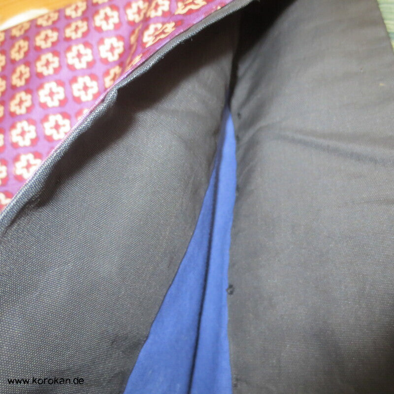 Seiden Honan homemade Kimono, lila mit kleinen Kreuzen