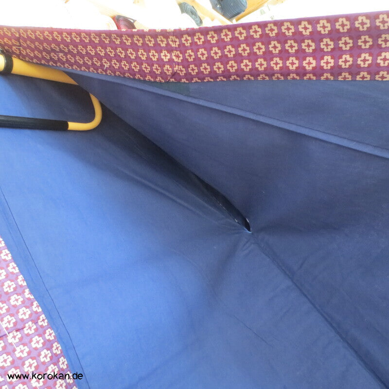 Seiden Honan homemade Kimono, lila mit kleinen Kreuzen