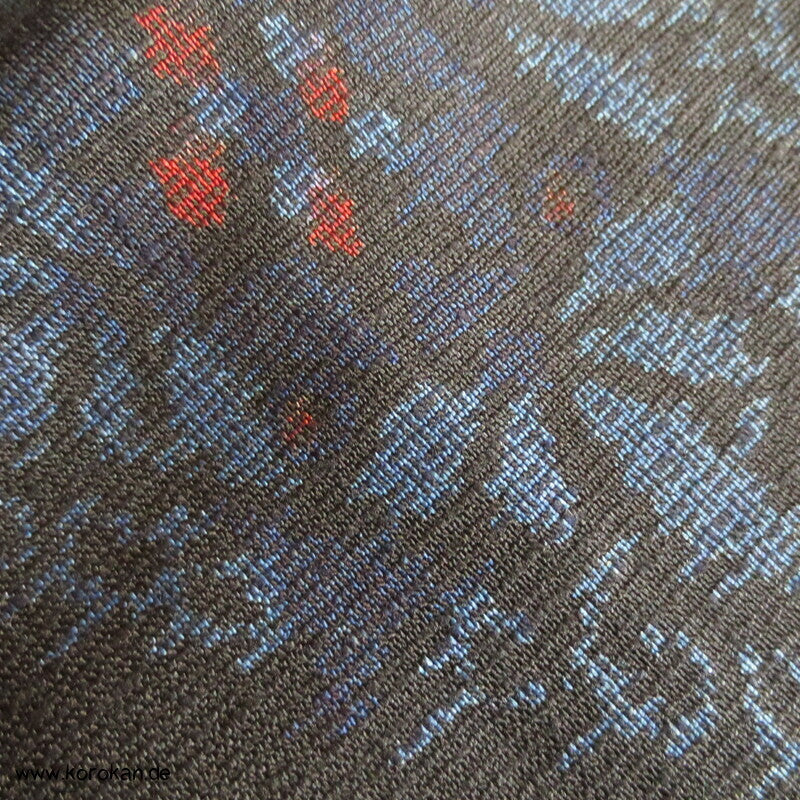 japanischer Wellen, Diamantrauten Kasuri Tsumugi Seiden Kimono