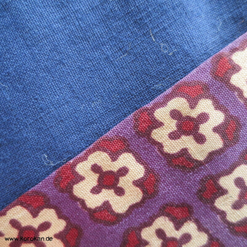Seiden Honan homemade Kimono, lila mit kleinen Kreuzen