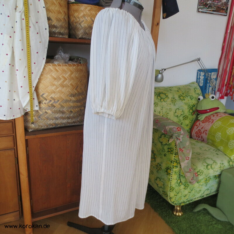 Zero Waste nur gerade Bahnen loses Viscose Krepp Kleid , One Size Fits all