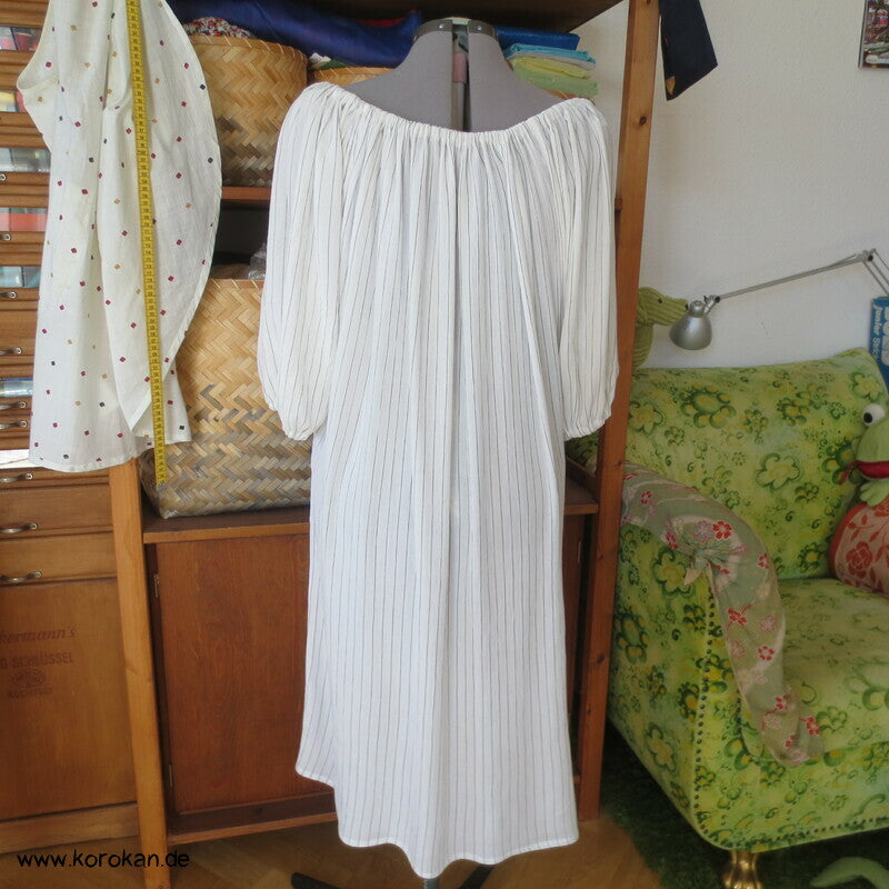 Zero Waste nur gerade Bahnen loses Viscose Krepp Kleid , One Size Fits all