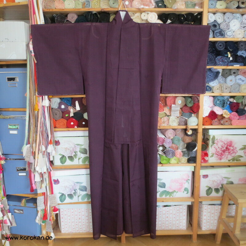 Reisgarben japanischer Hitoe Kimono, Sha Seide Drehergewebe