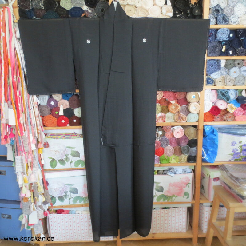 Federn Mon Hitoe Mofuku Rho Seide Kimono