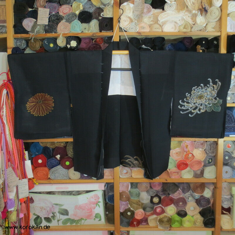 einzelne Urushi Blüten Haori (Abend - ) Jacke Seidenbrokat