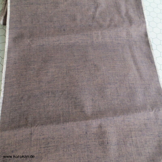 Tanmono Stoffrolle dunkelbrauner Tsumugi Kimono Seide Ballen