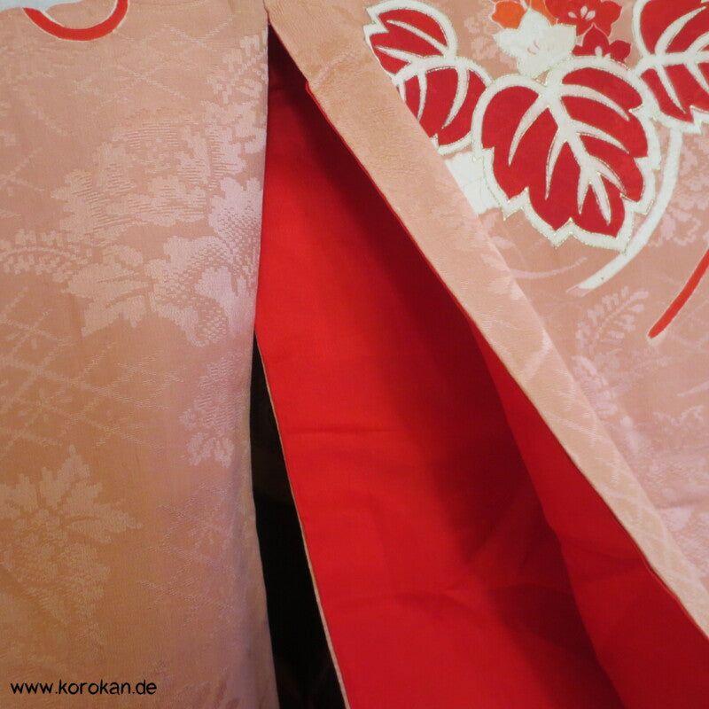 antiker Kusudama Blumenkugeln Homongi Seidendamast Kimono