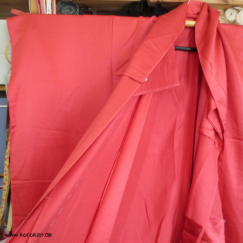 Blüten und Phönix azalee Furisode, Seidendamast Karieba Kimono Stoff