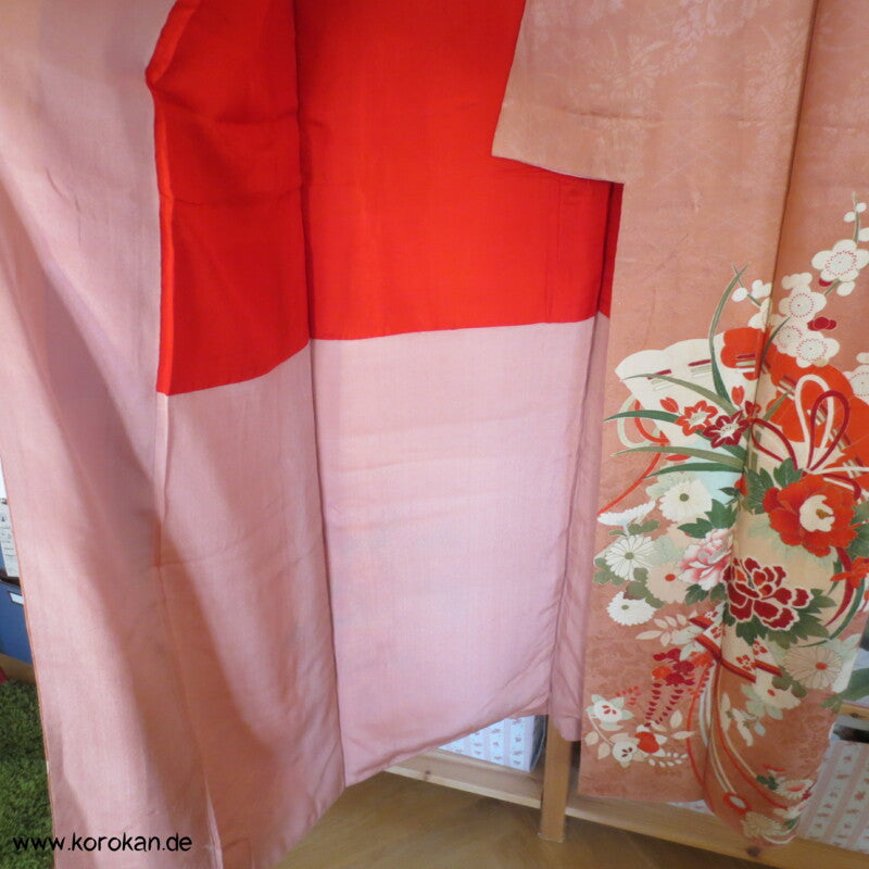 antiker Kusudama Blumenkugeln Homongi Seidendamast Kimono