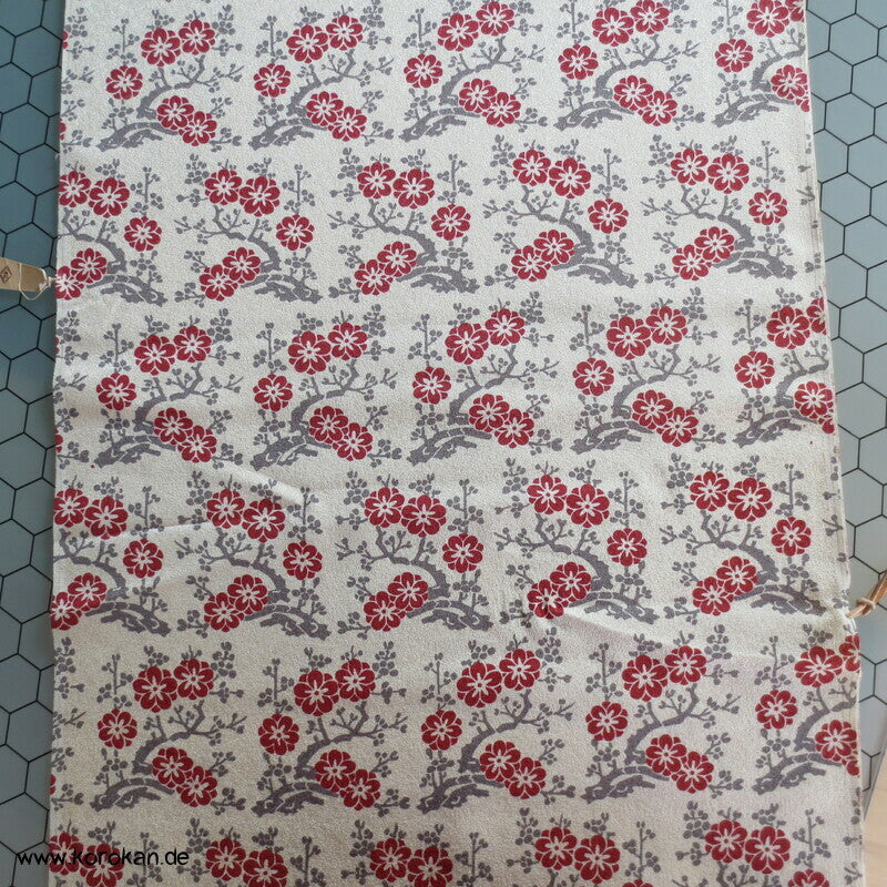 Umezweige Blockdruck Seidencrepe Tanmono