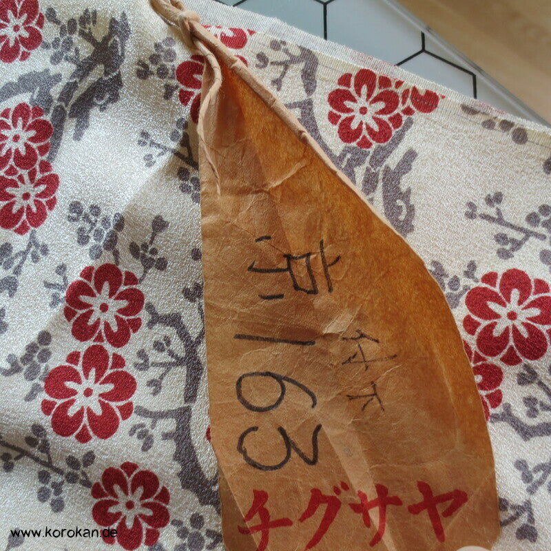 Umezweige Blockdruck Seidencrepe Tanmono