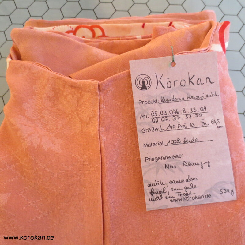 antiker Kusudama Blumenkugeln Homongi Seidendamast Kimono