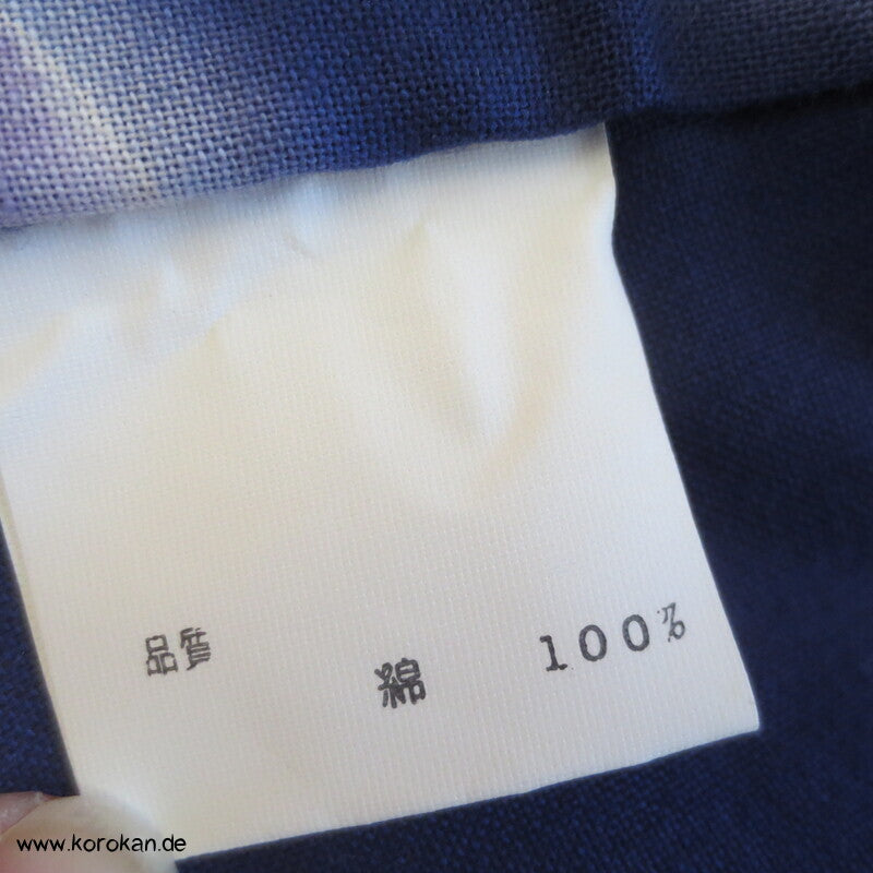 Japan Baumwoll Yukata Kimono blaue Blumen auf blau