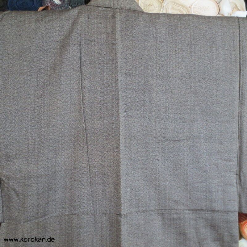 Tsumugi Hausmantel - Seide gepolsterter Komon Kimono