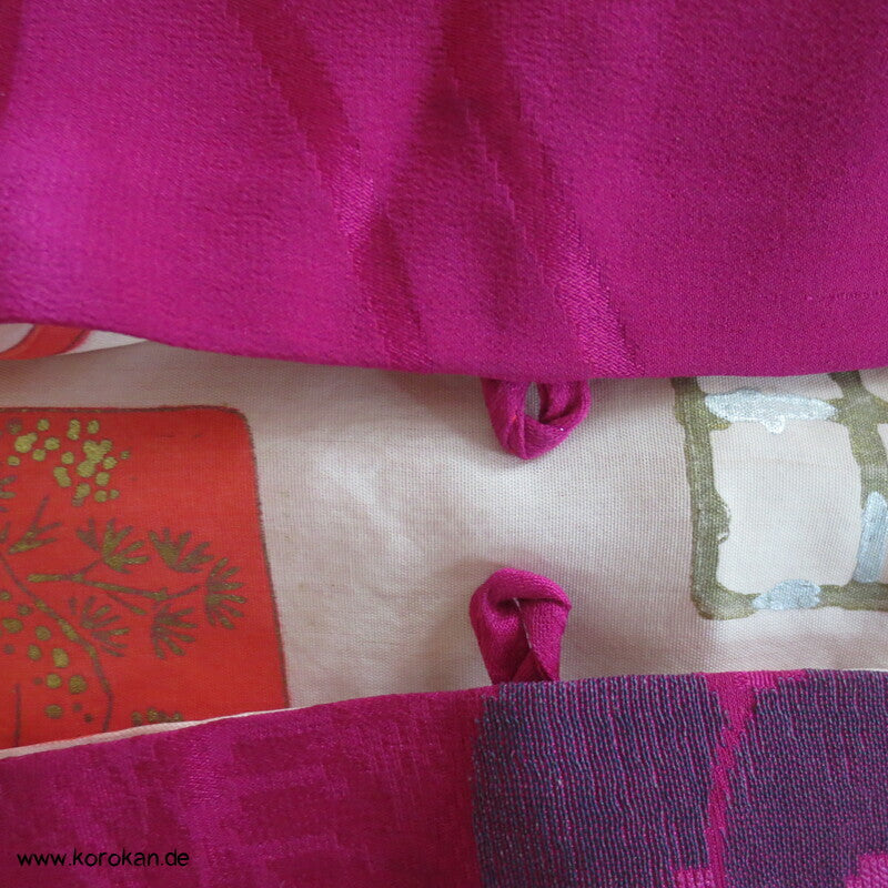 Urushi und Silber Seidenbrokat Ume Blüten antike Haori Kimono Jacke