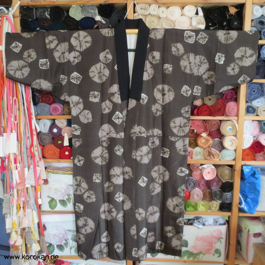 Shibori Batik Hausmantel - gepolsterter Juban Kimono