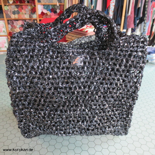 Upcycling VHS Tape Einkauftasche Shopper