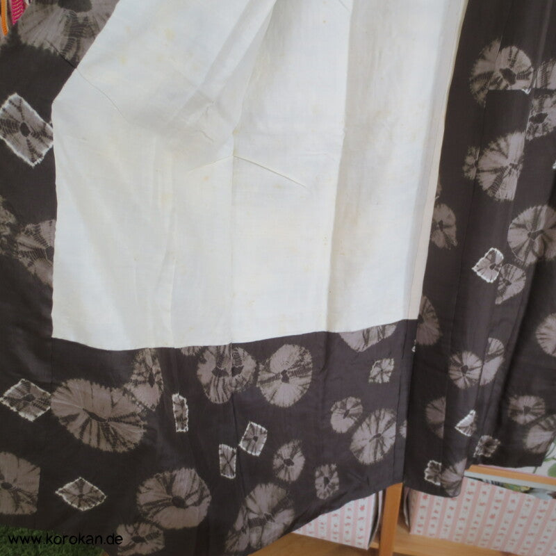 Shibori Batik Hausmantel - gepolsterter Juban Kimono