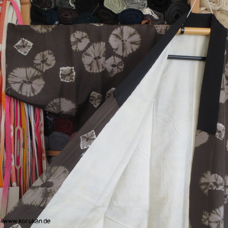 Shibori Batik Hausmantel - gepolsterter Juban Kimono