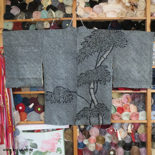 Full Shibori Bambusbusch Haori Jacke - mit Himo