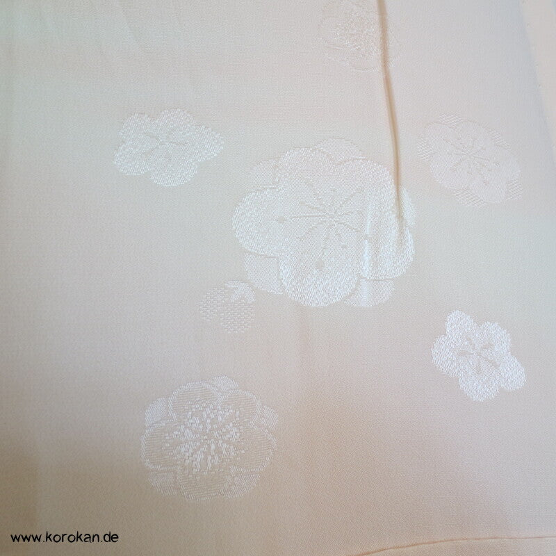 Ume Blüten Shibori Elemente Seidendamast Juban Unterkimono, wie neu