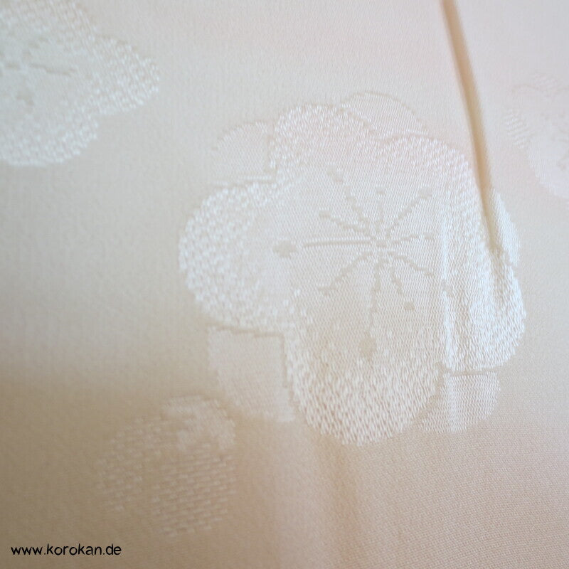 Ume Blüten Shibori Elemente Seidendamast Juban Unterkimono, wie neu