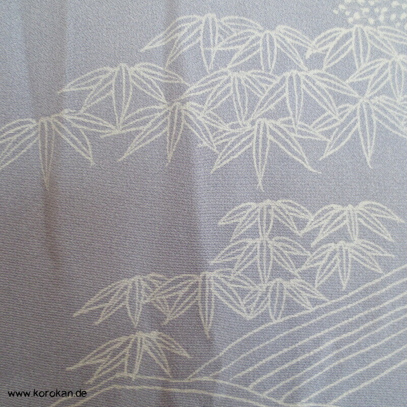 gestickte Mandarinenten auf blaugrau Homongi Kimono