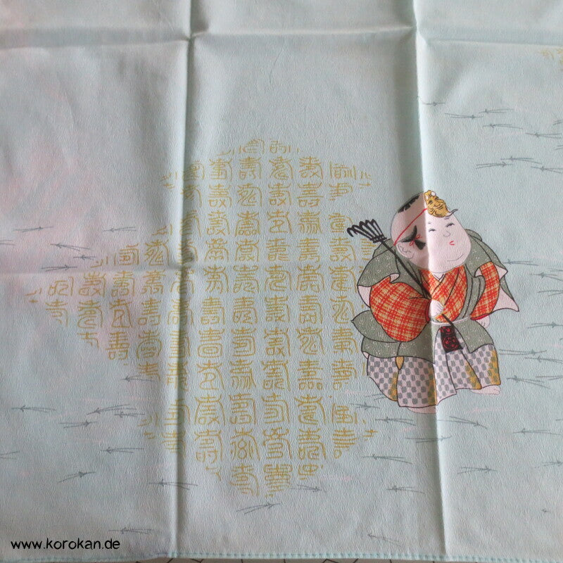 Furoshiki Gosho Dolls mit Masken vor Kanji