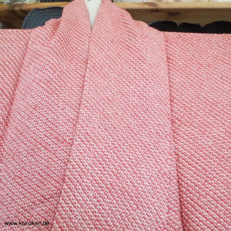 Homongi Seiden Kimono, Full Shibori Paulownia in altrosa