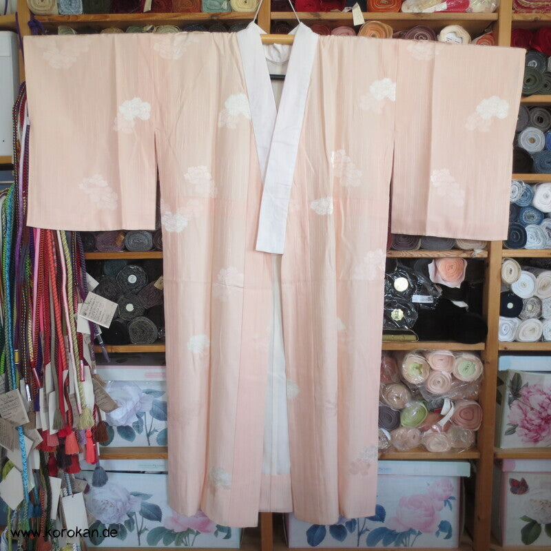 Shibori Elemente Päonien Seidendamast Juban Unterkimono