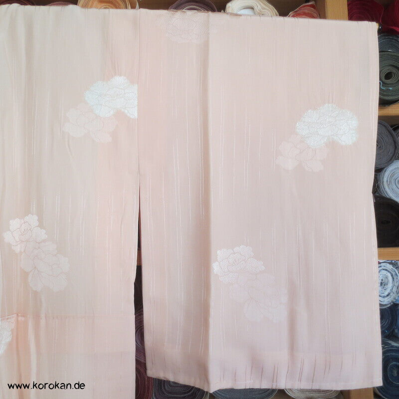 Shibori Elemente Päonien Seidendamast Juban Unterkimono