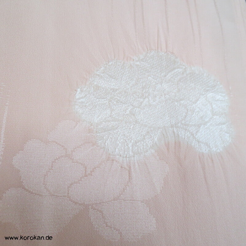Shibori Elemente Päonien Seidendamast Juban Unterkimono