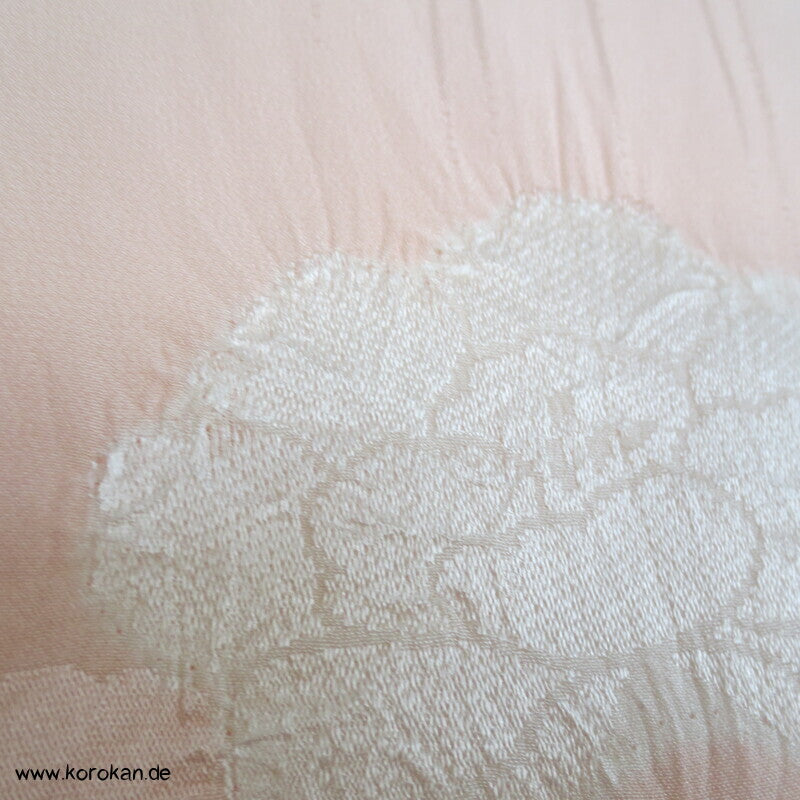 Shibori Elemente Päonien Seidendamast Juban Unterkimono
