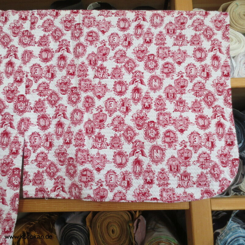 Nemaki Schlaf Kimono, Wappendruck rot