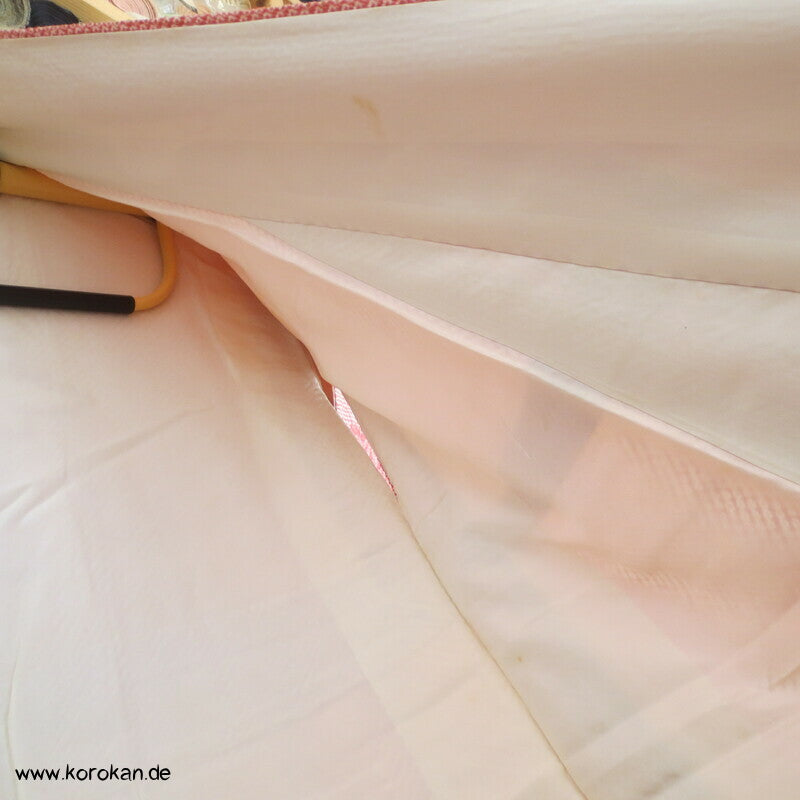 Homongi Seiden Kimono, Full Shibori Paulownia in altrosa
