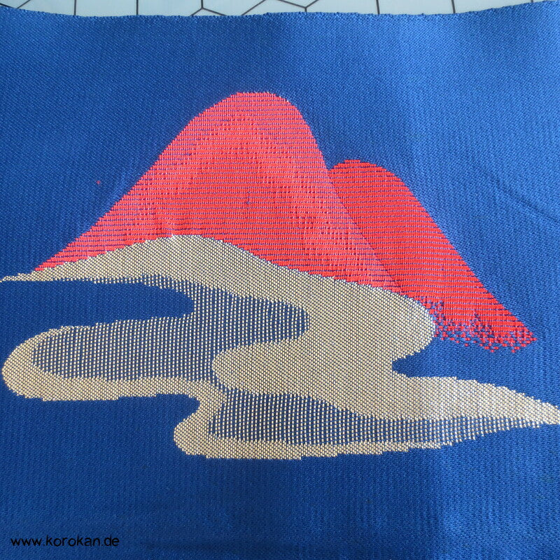 abstrakte Welle auf blau Nagoya Obi